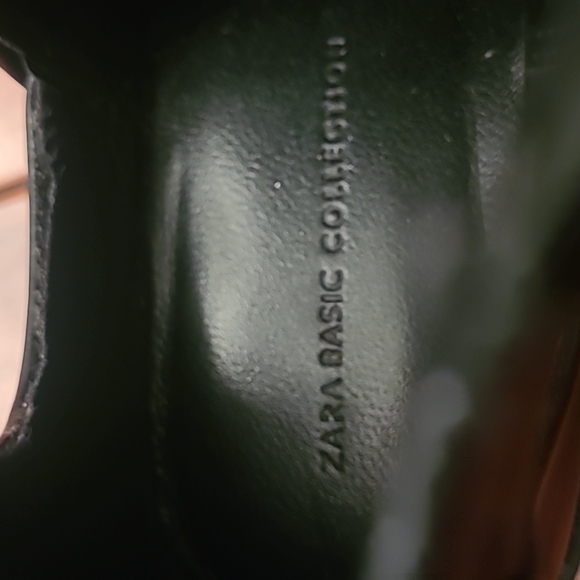 Zara Black Leather Booties with Cutouts - Picture 6 of 9